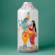 Handcrafted Ceramic Pattachitra Radha Krishna Love Story Vase Set of 3